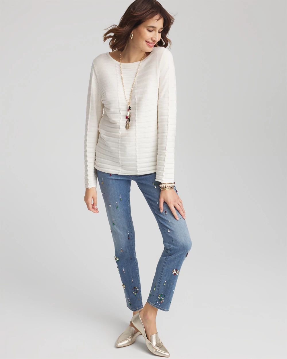 Boat Neck Pullover Sweater