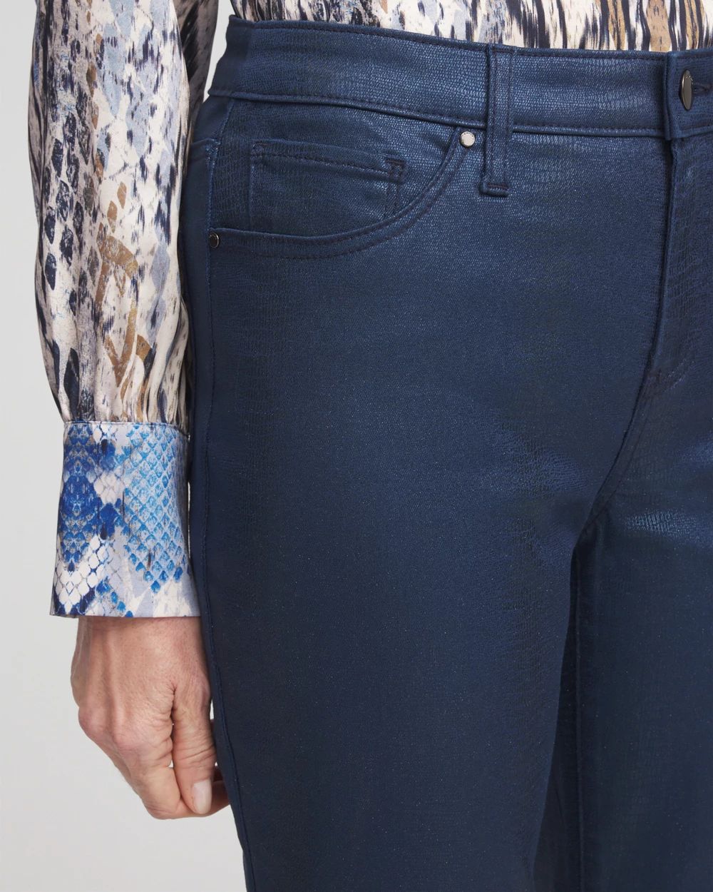 Girlfriend Coated Ankle Jeans