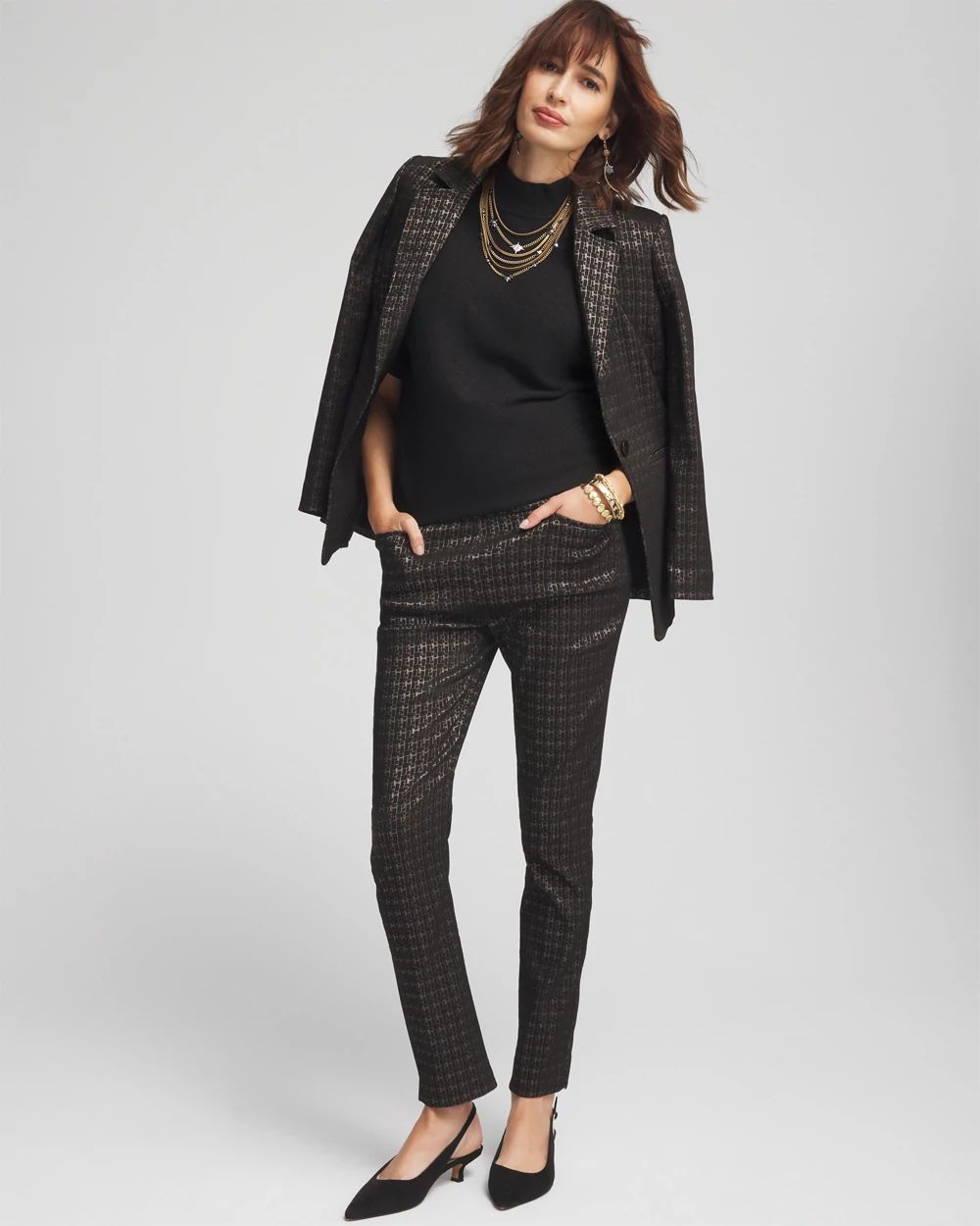 Shimmer Short Sleeve Pullover Sweater