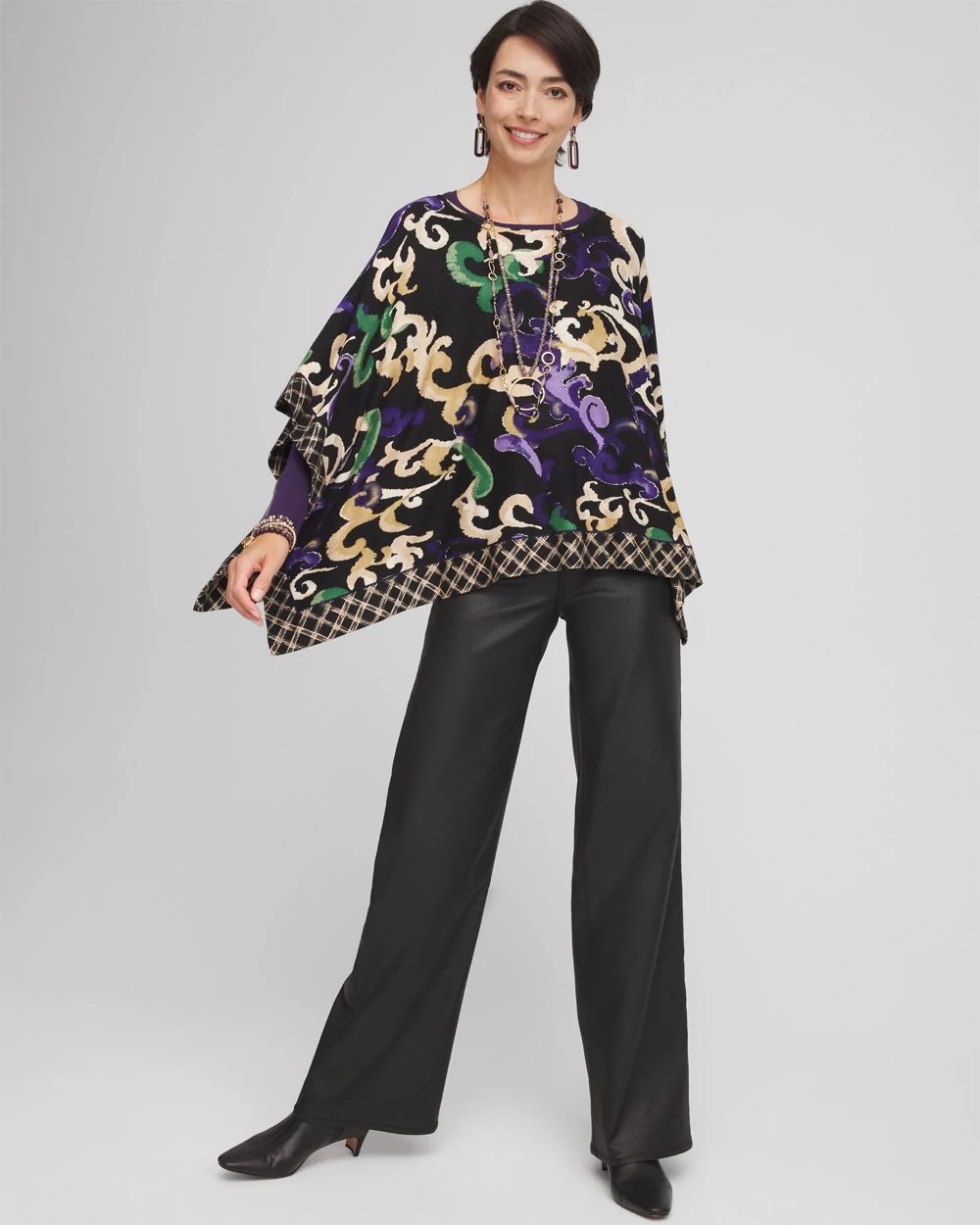Scroll Print Poncho