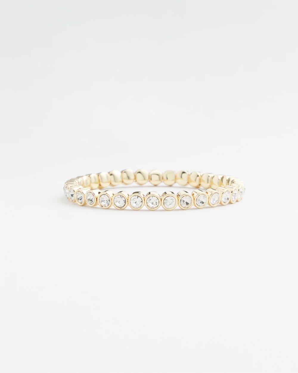 Goldtone Stretch Tennis Bracelet
