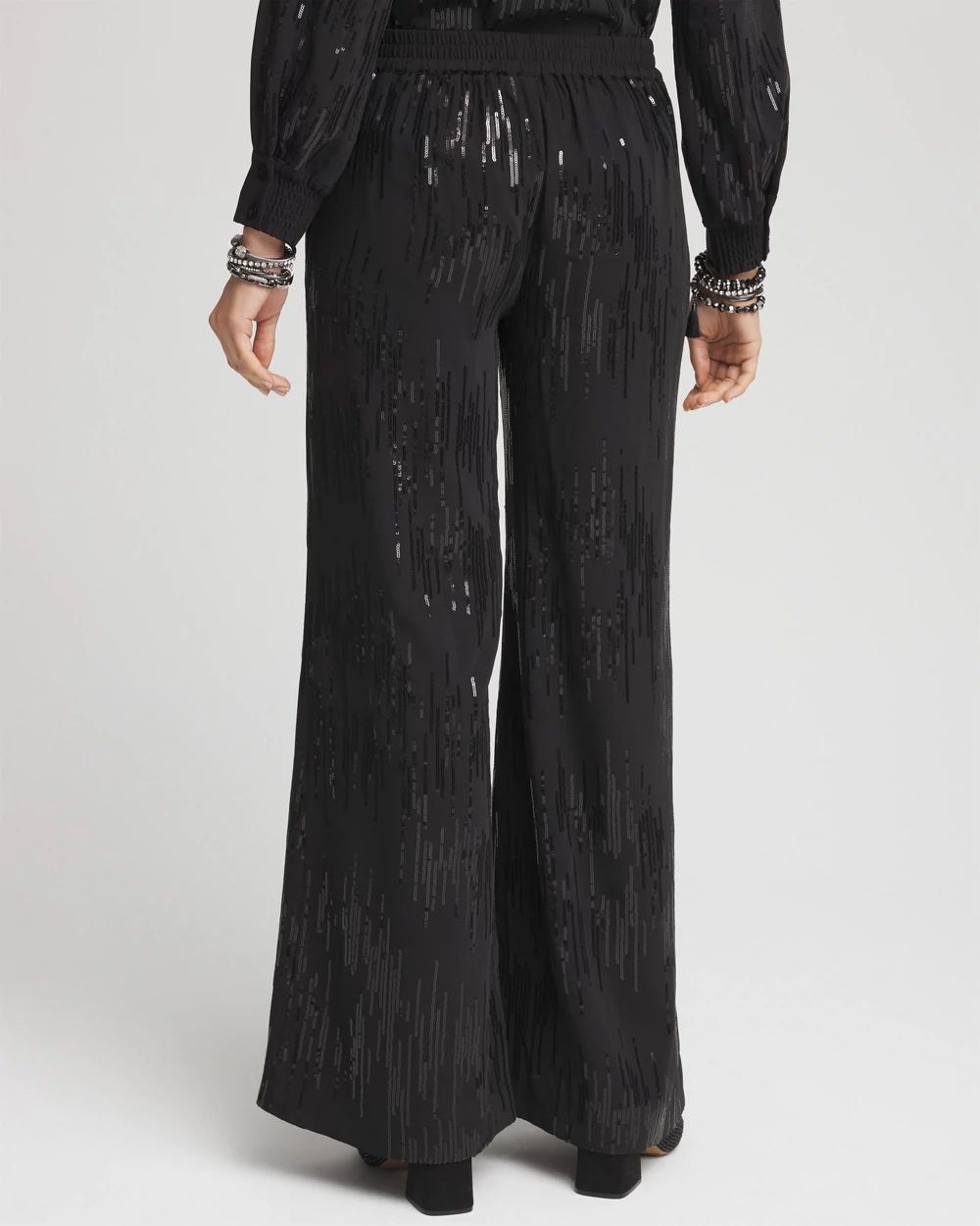 Petite Sequin Wide Leg Pant