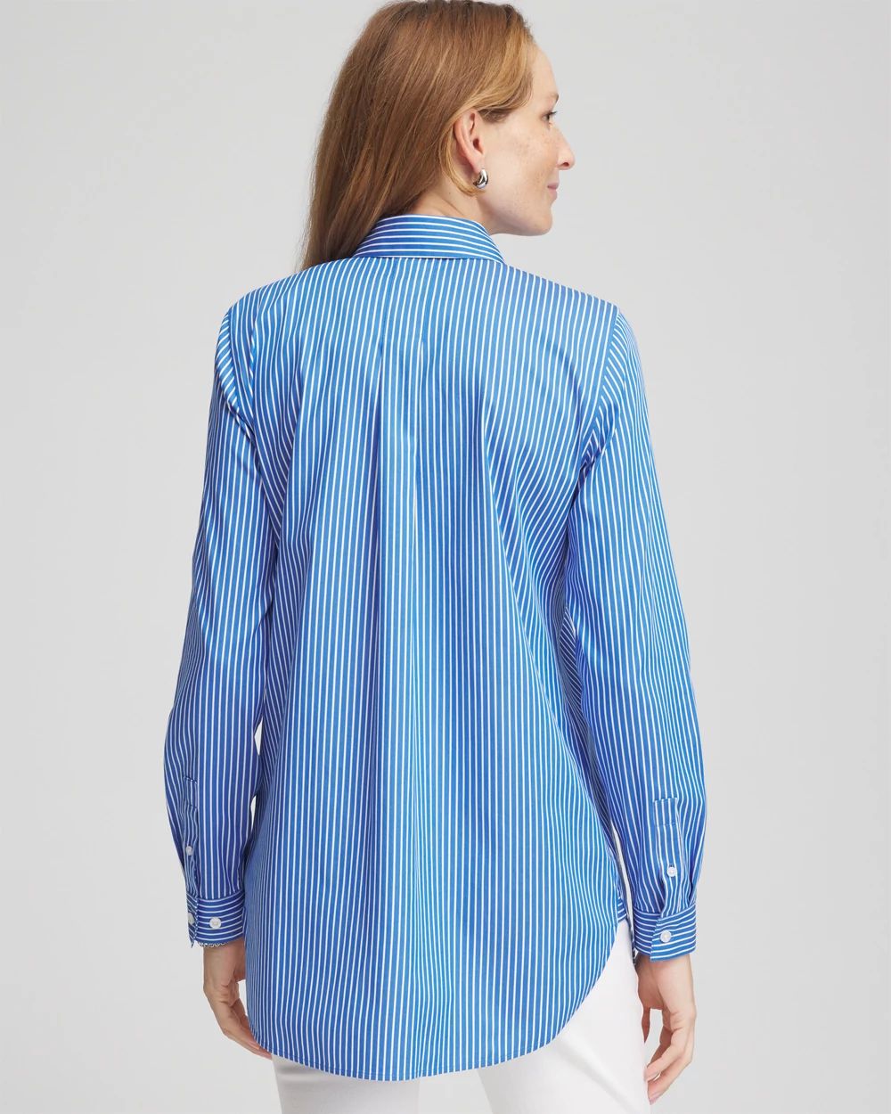 No Iron™ Embroidered Pinstripe Tunic