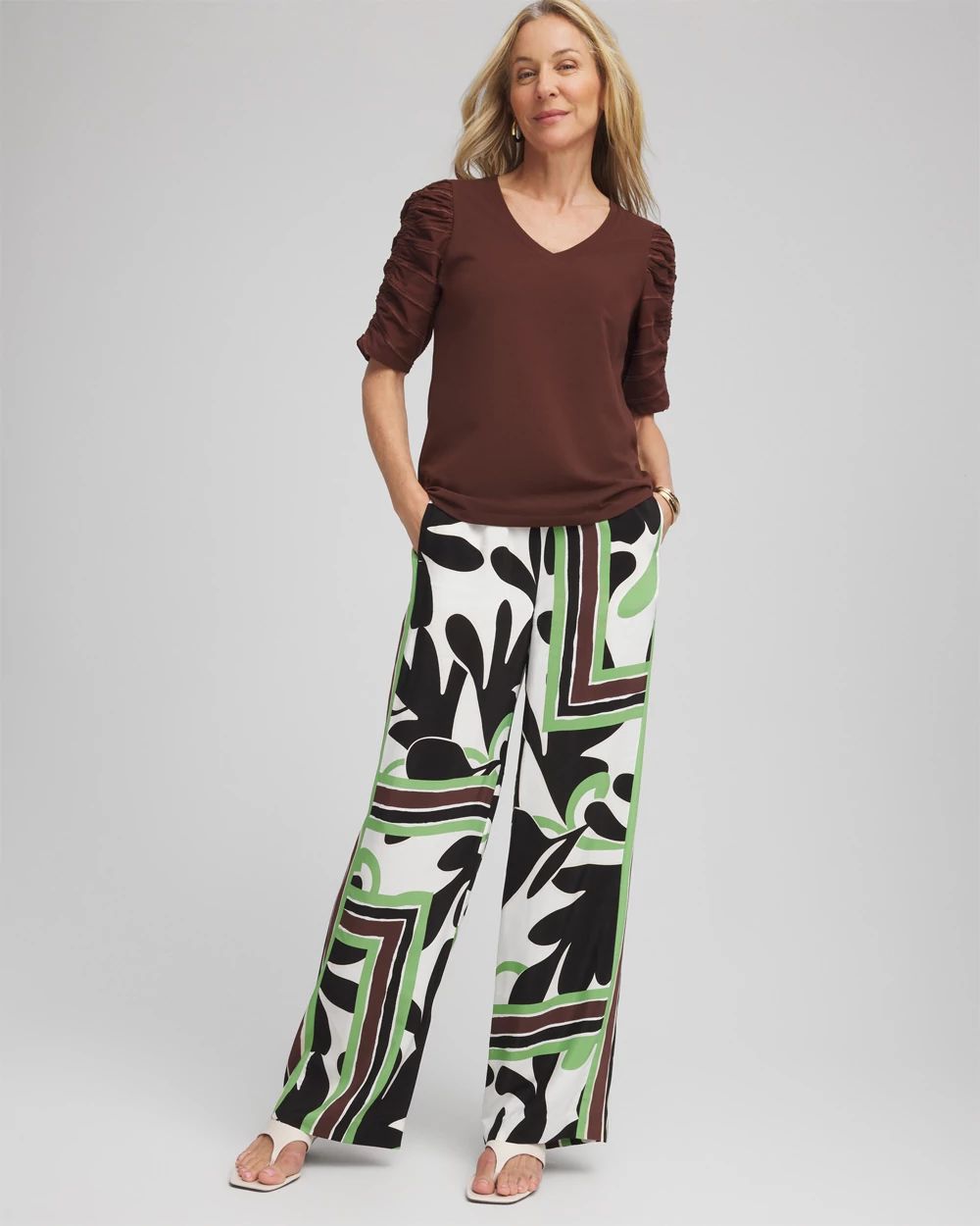 Petite Printed Silky Soft Pants