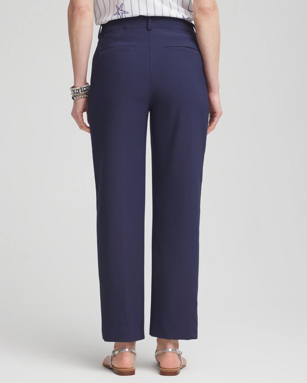 Fly-Front Ankle Pants