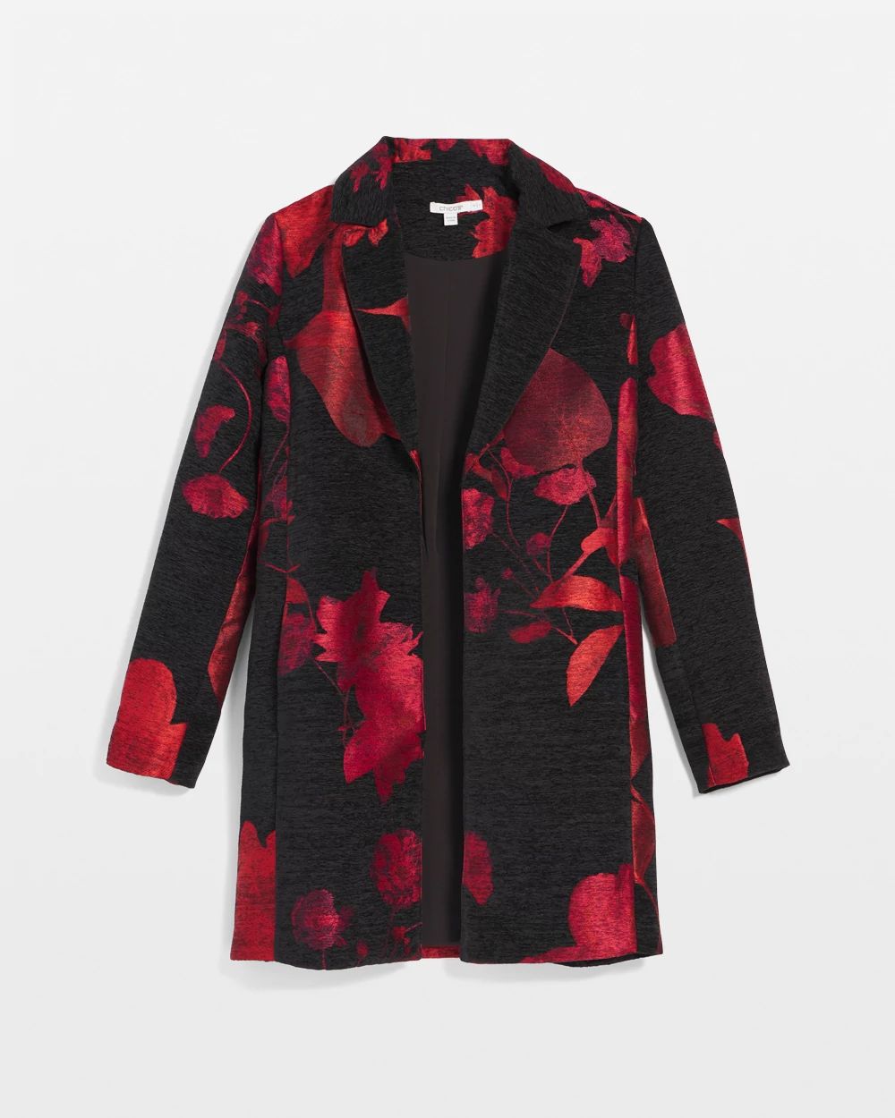 Red Floral Jacquard Topper