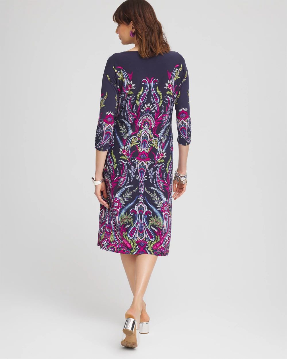 Petite Ruched Sleeve Jersey Midi Dress