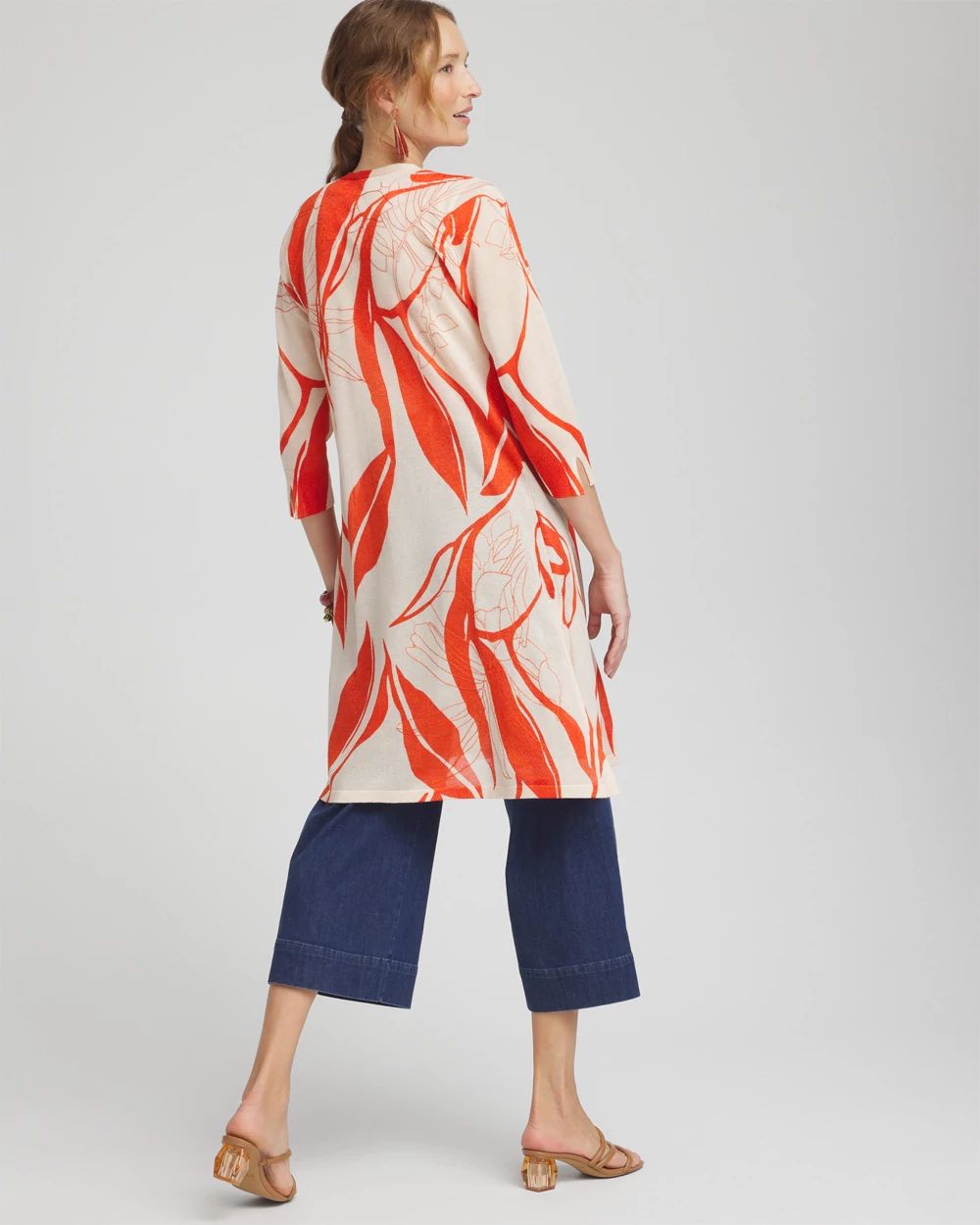 Embroidered Leaves Cardigan