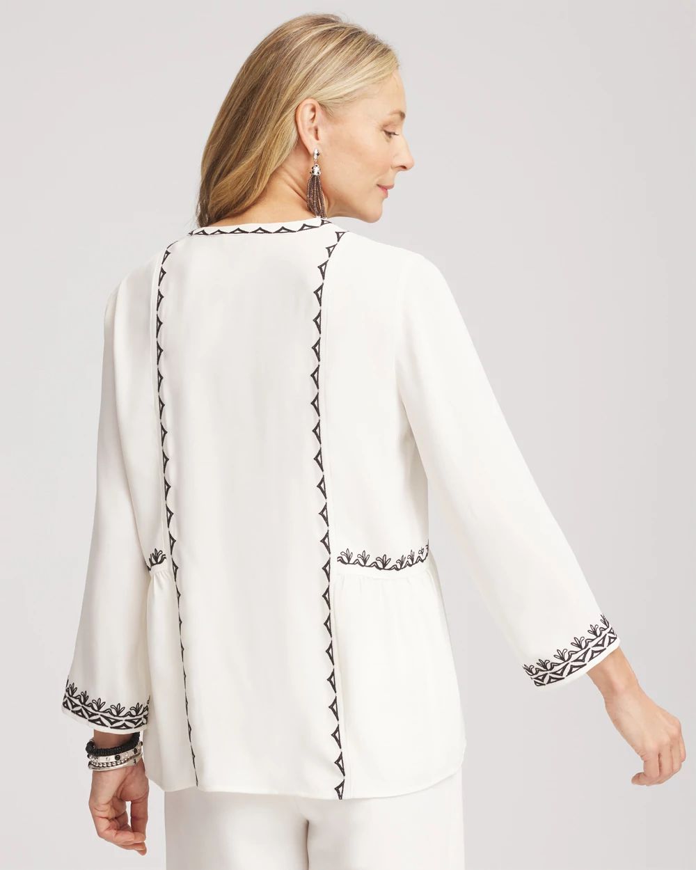 Satin Embroidered Blouse