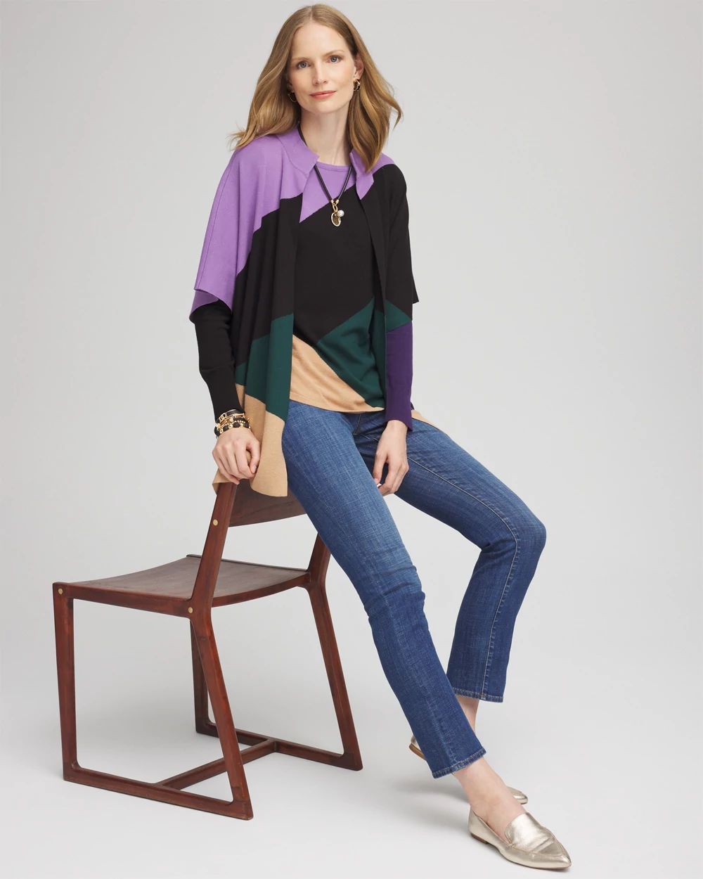 Colorblock Bateau Neck Sweater