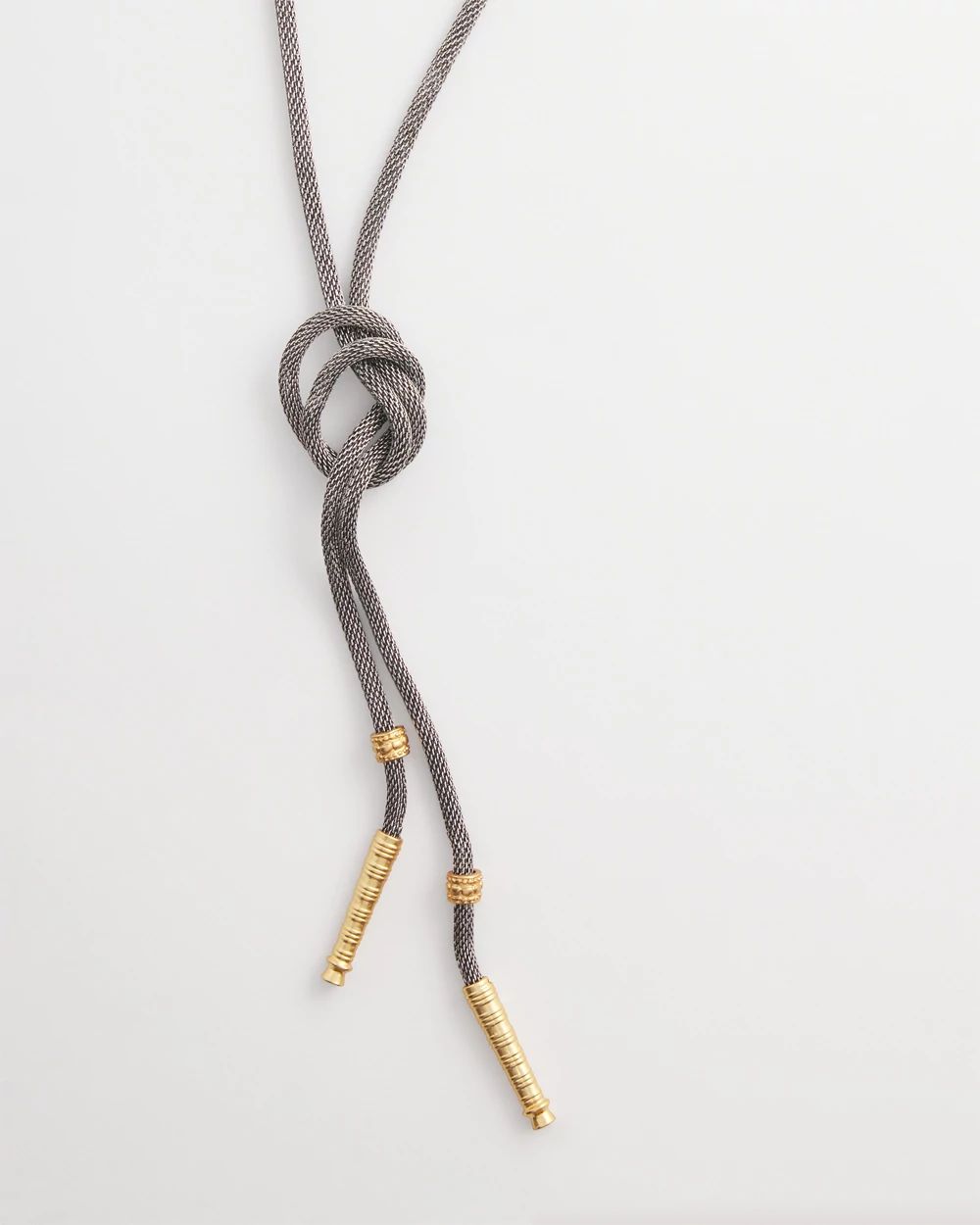 Silver Lariat Adjustable Necklace