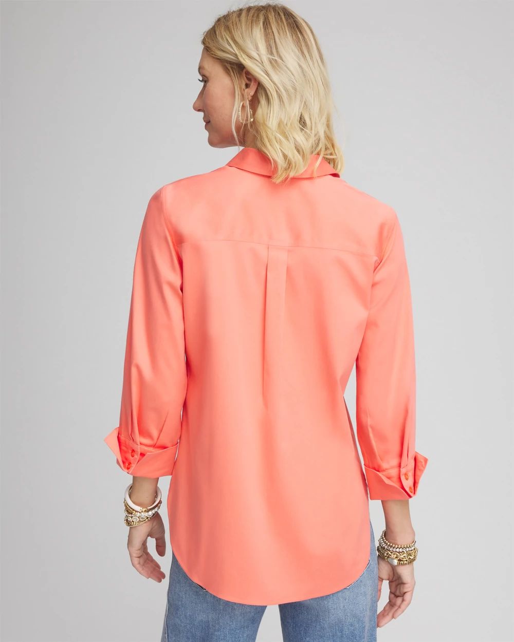 No Iron™ 3/4 Sleeve Stretch Shirt