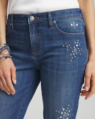 Girlfriend Americana Fireworks Cropped Jeans