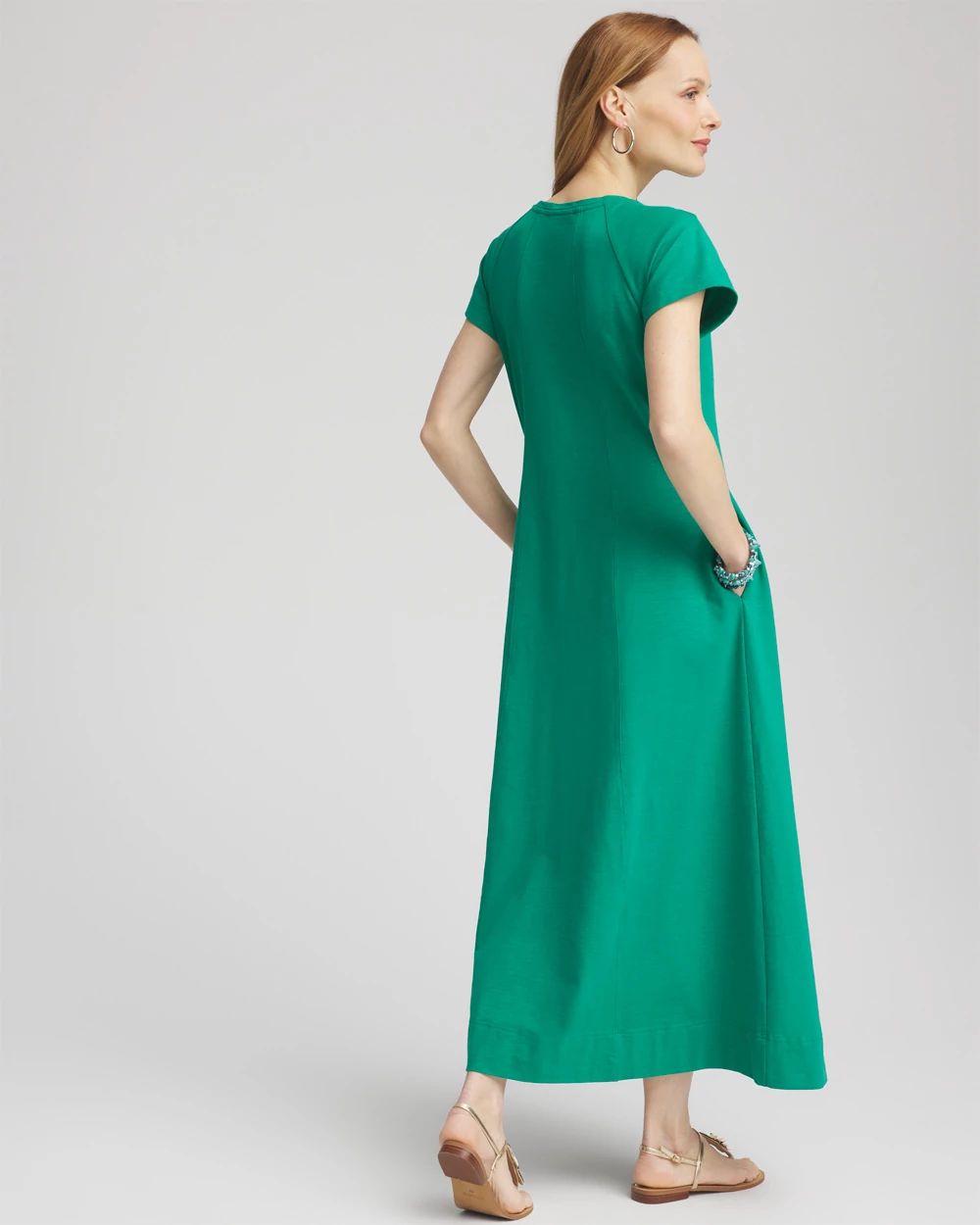 Short-Sleeved Maxi Dress