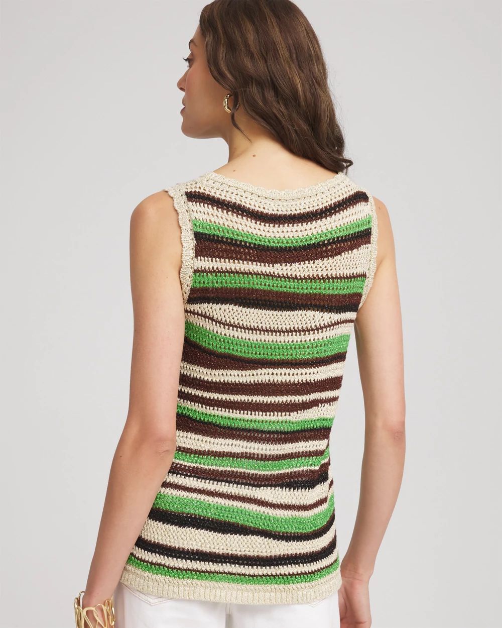 Contemporary Striped Sweater Tank