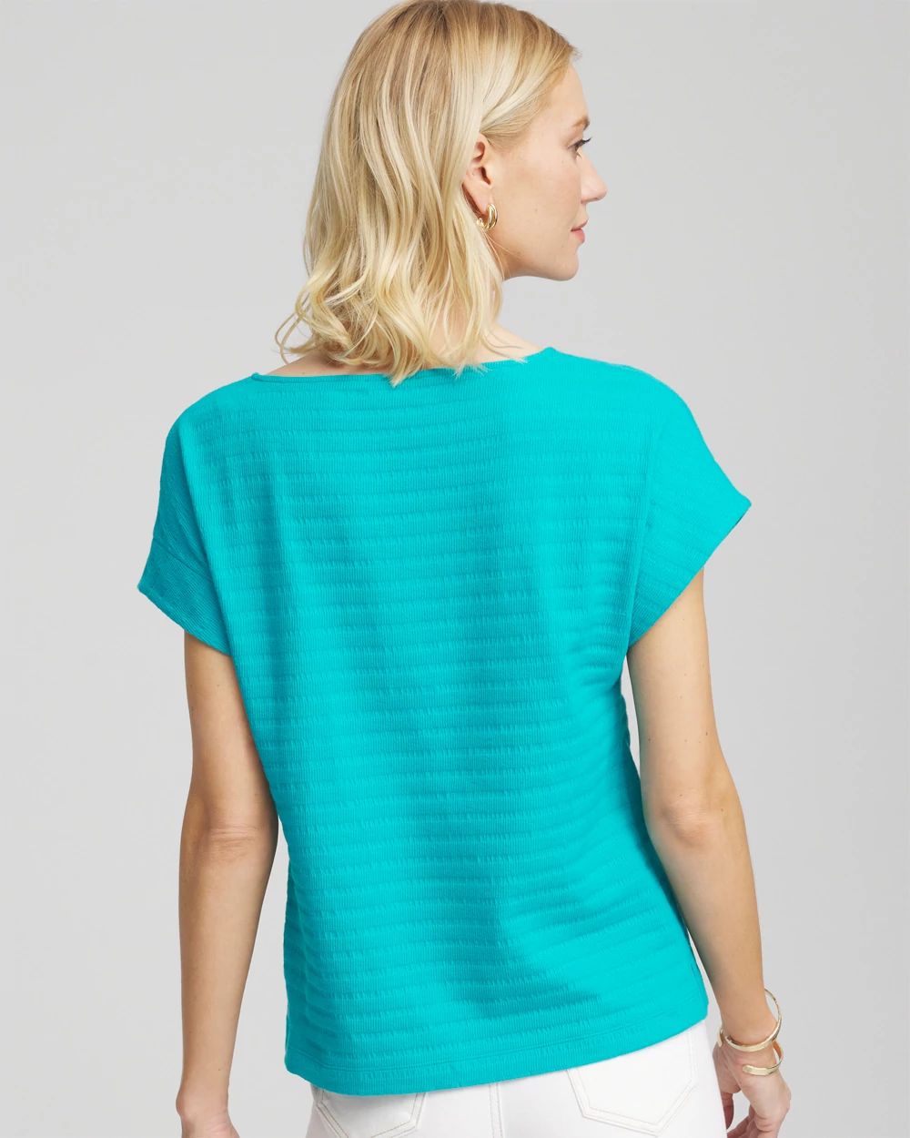 Cap Sleeve Textured Tee
