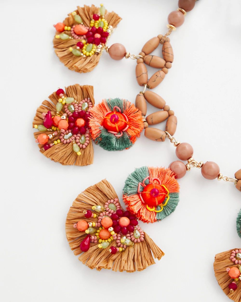 Tropical Floral Bib Necklace