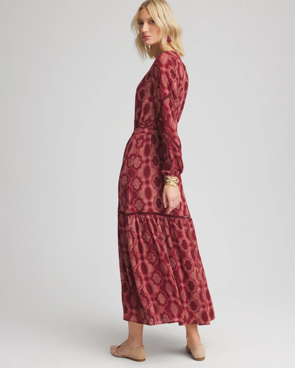 Petite Tile Print Maxi Dress
