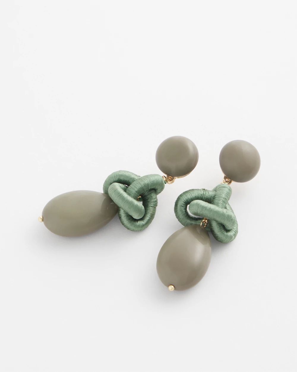 Olive Teardrop Earrings