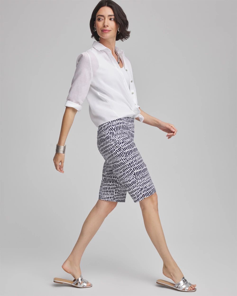 Brigitte™ Glyph Print Slim Shorts