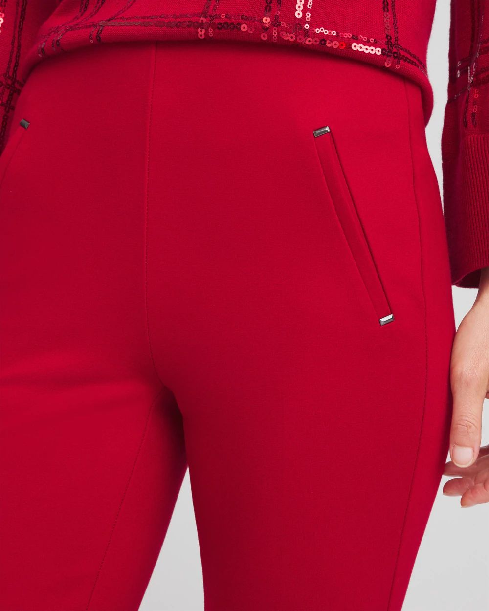 Juliet Ponte Trim Detail Ankle Pants