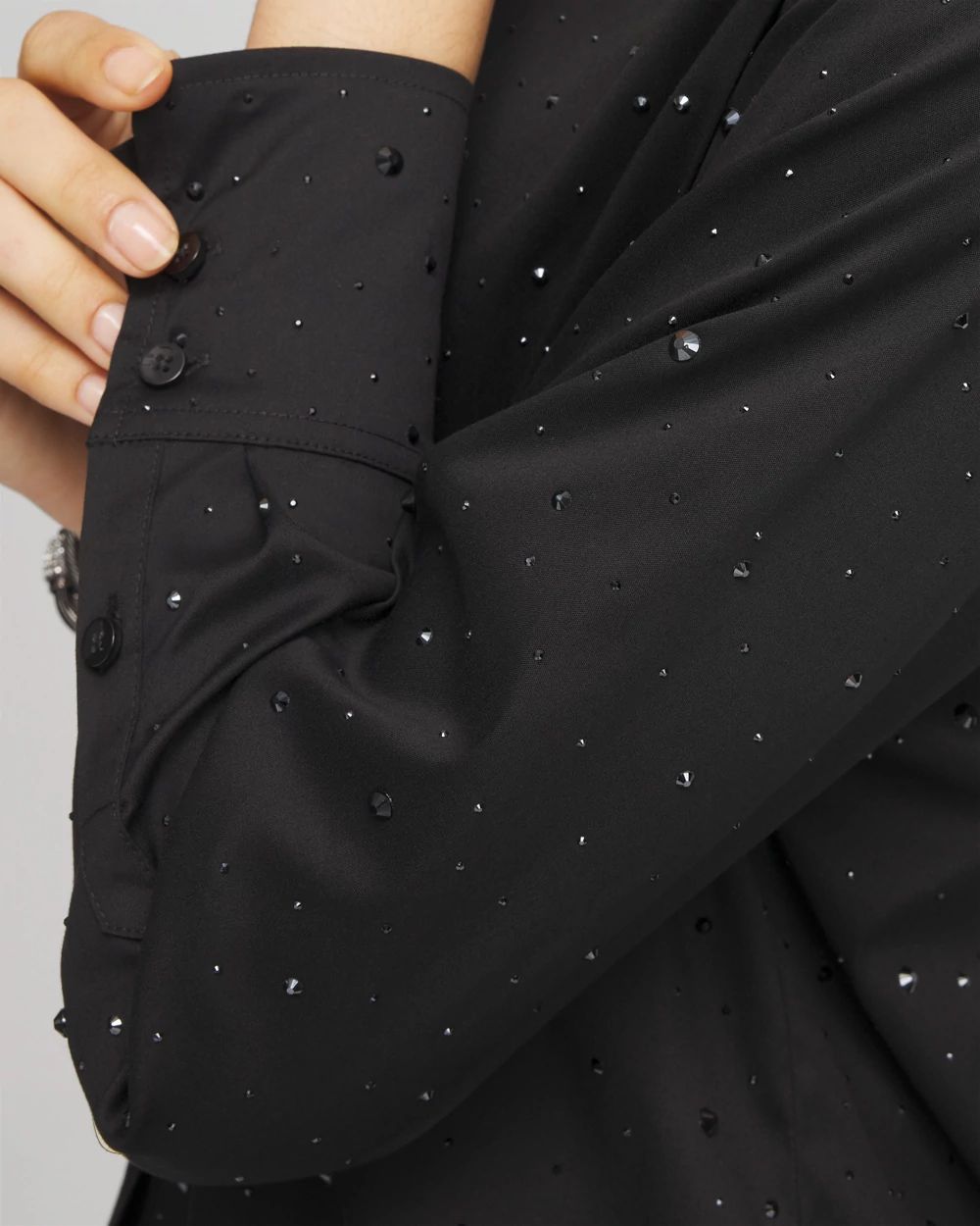 Sparkle Embellished Poplin Shirt