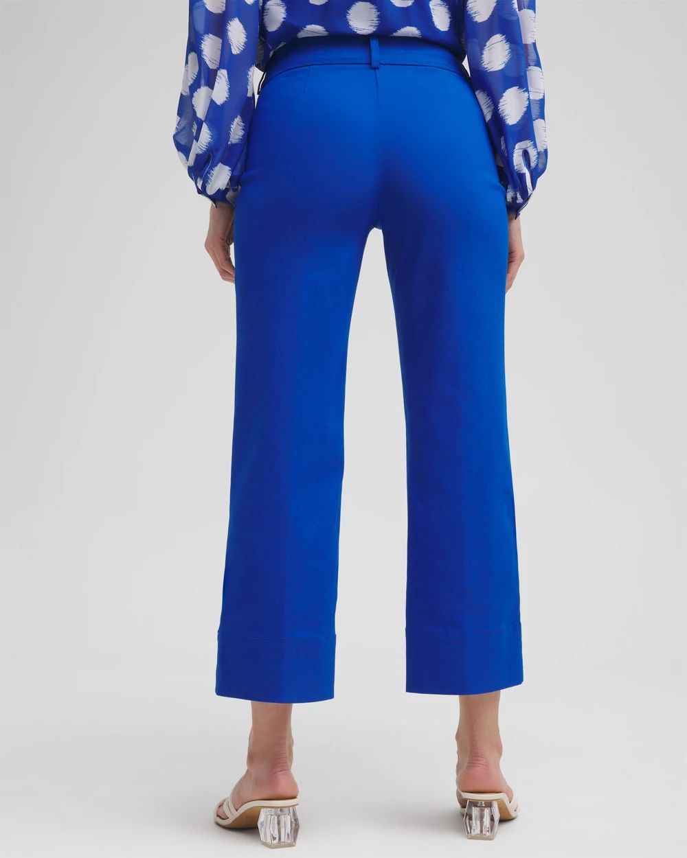 Trapunto Wide Leg Cropped Pants