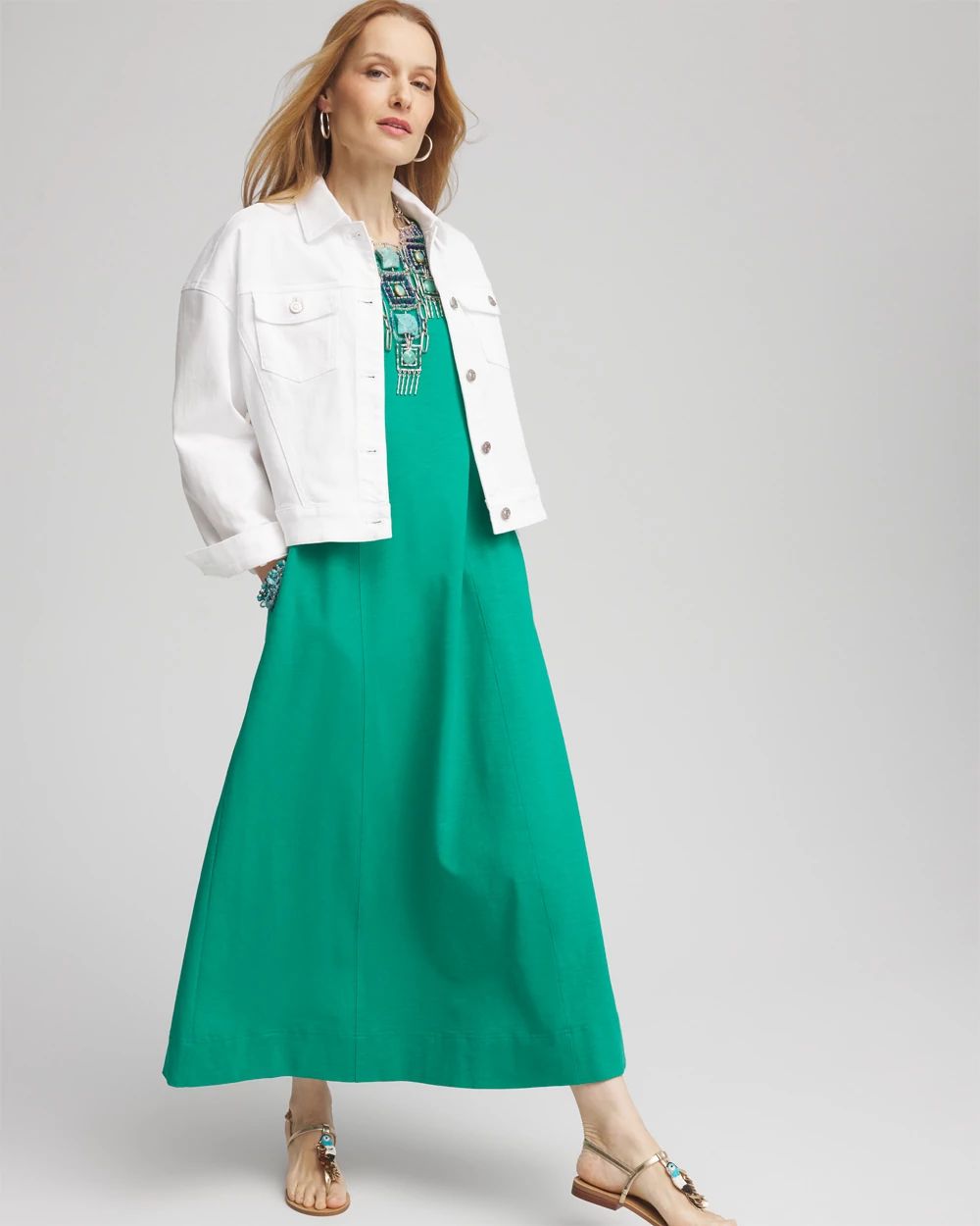 Short-Sleeved Maxi Dress