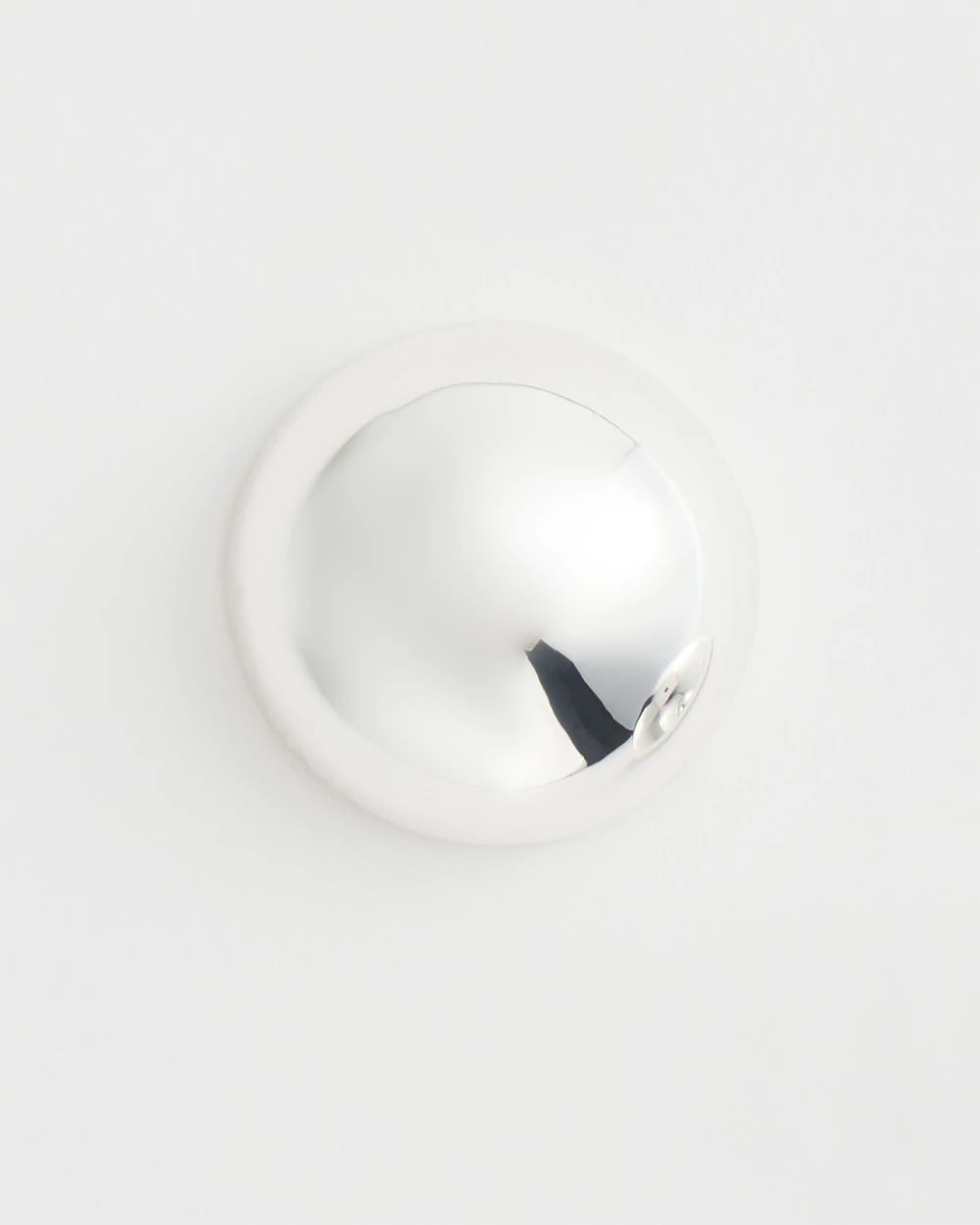 No Droop® Silver Tone Bead Stud Earrings