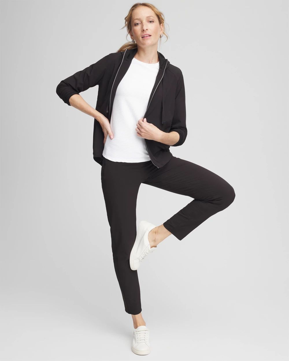 Zenergy® UPF Crew Neck Mesh-Inset Pullover