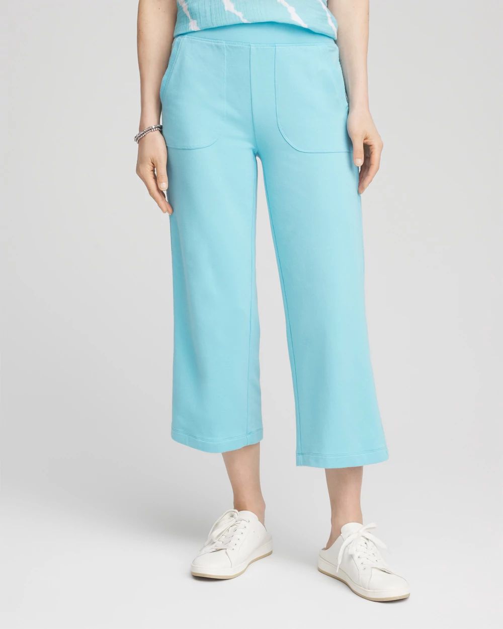 Zenergy® French Terry Gauze Cropped Pants