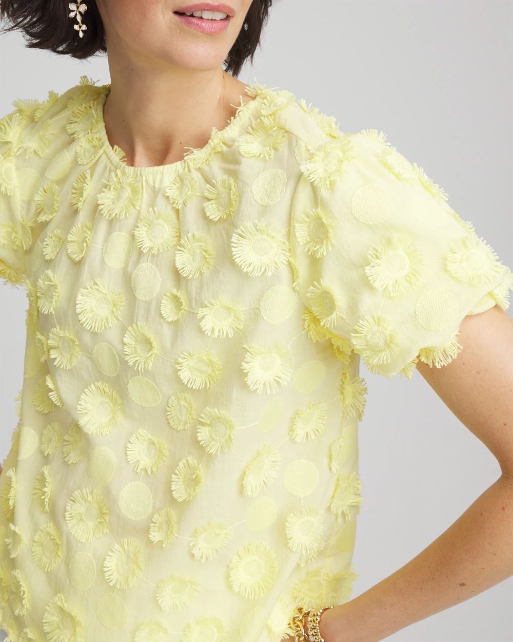 Floral Cutout 3D Top