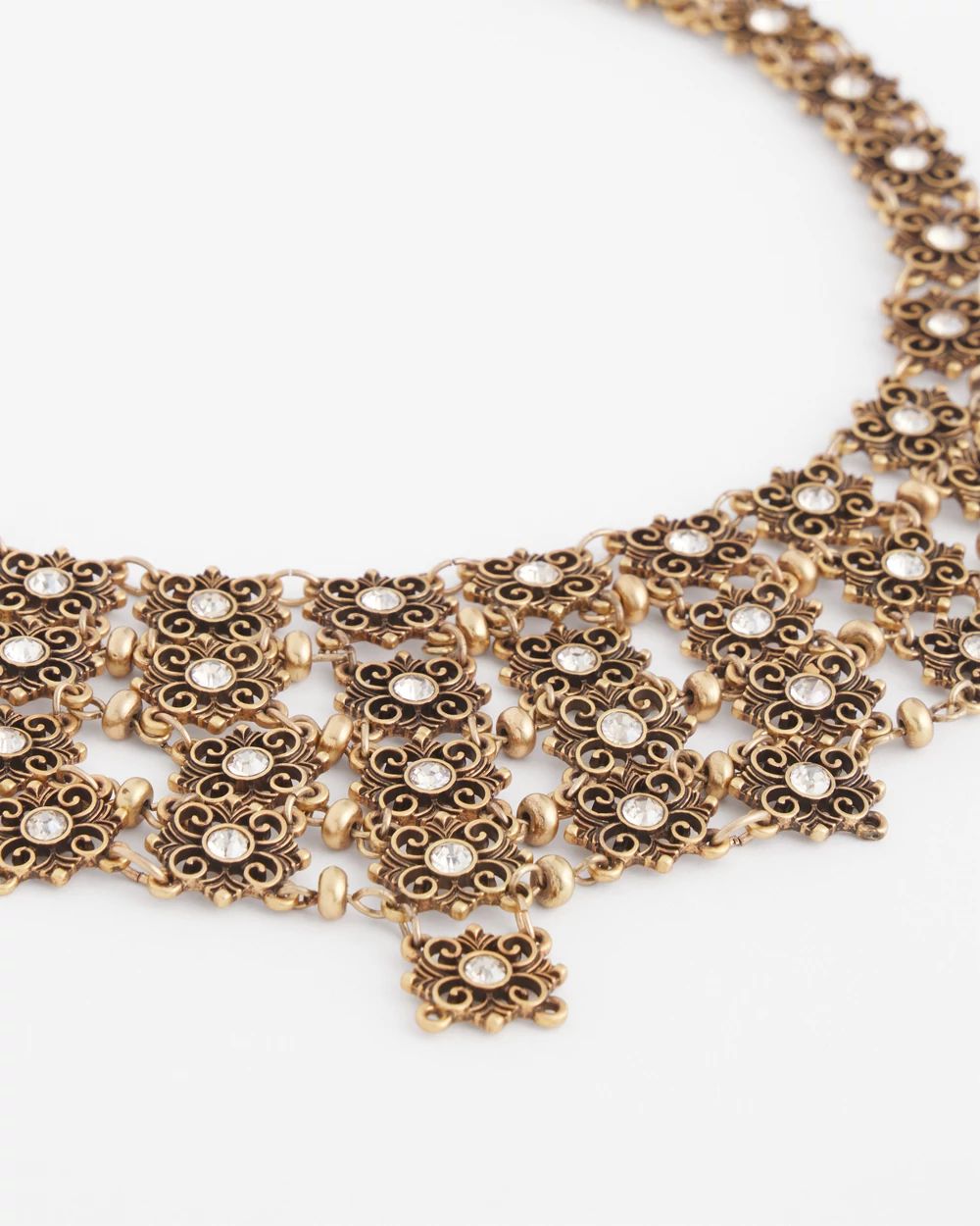 Sparkle Lace Bib Necklace