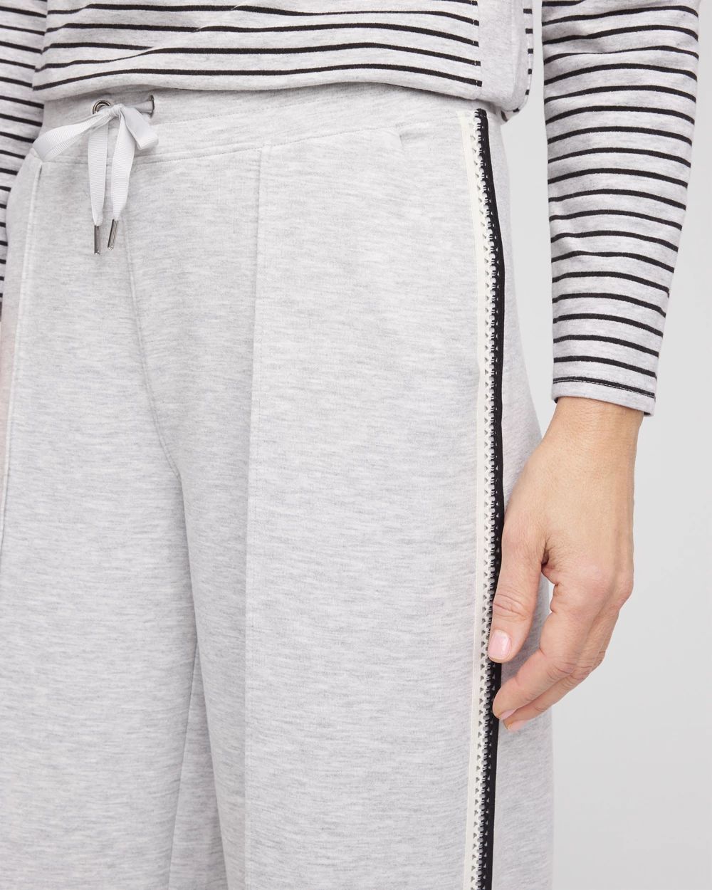 Petite Zenergy® Double-Knit Lattice Trim Pants