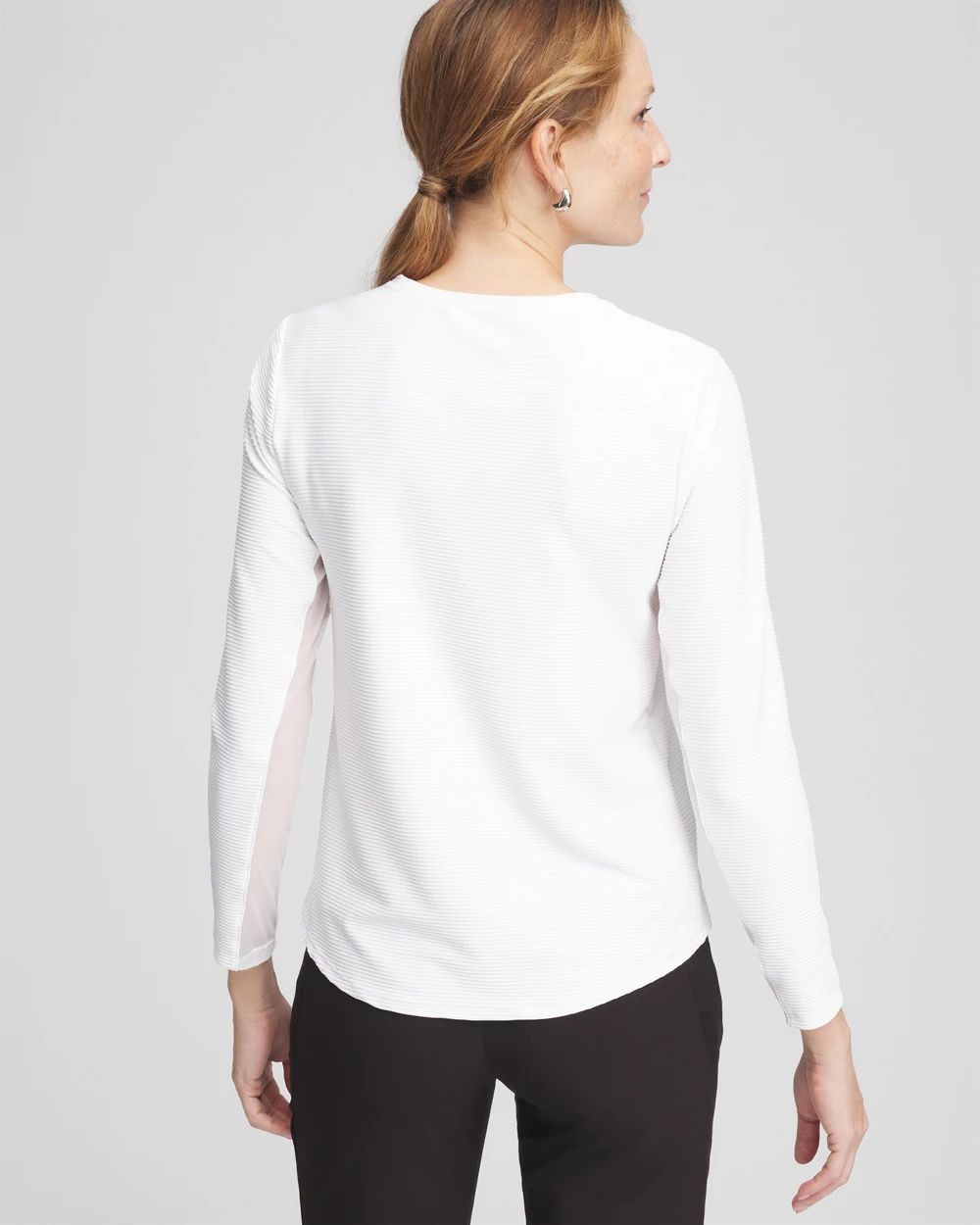Zenergy® UPF Crew Neck Mesh-Inset Pullover