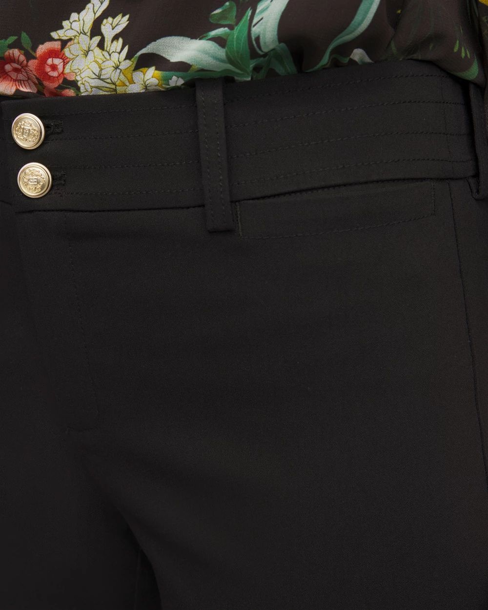 Trapunto Straight Leg Cropped Pants