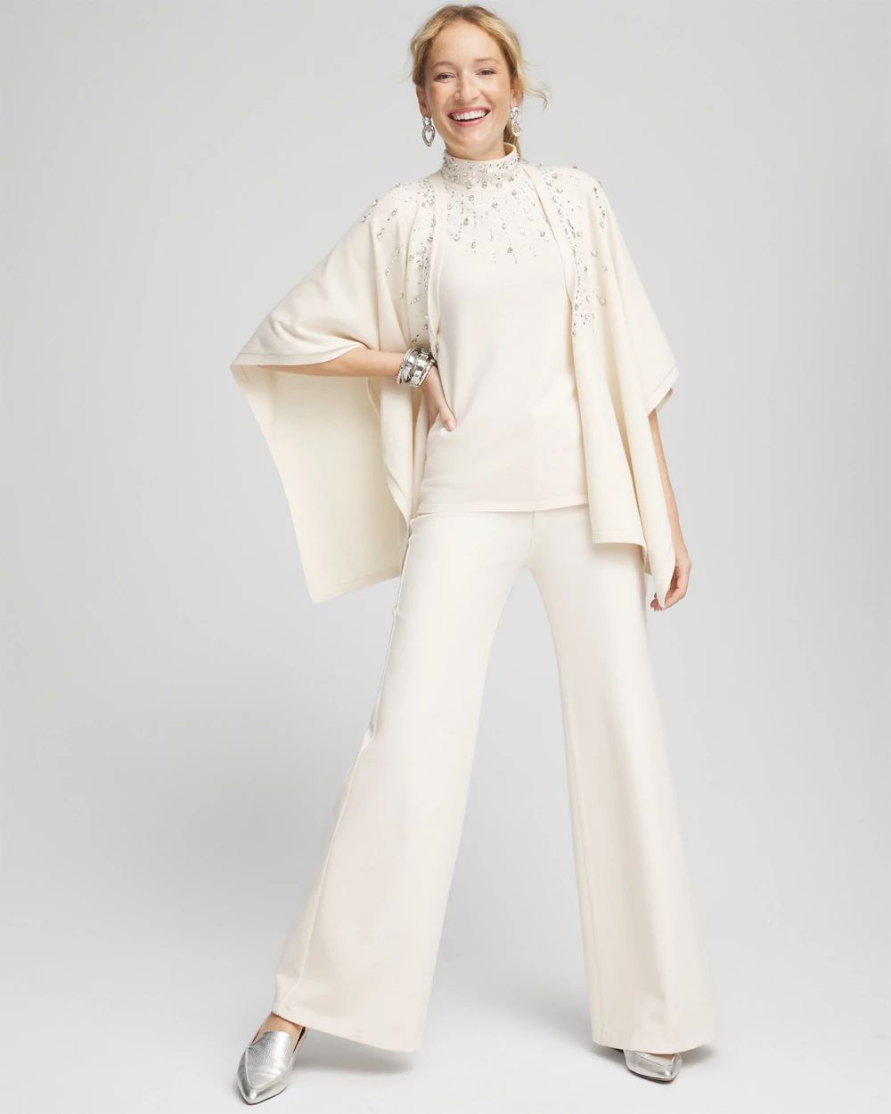 High Rise Wide Leg Ponte Pants