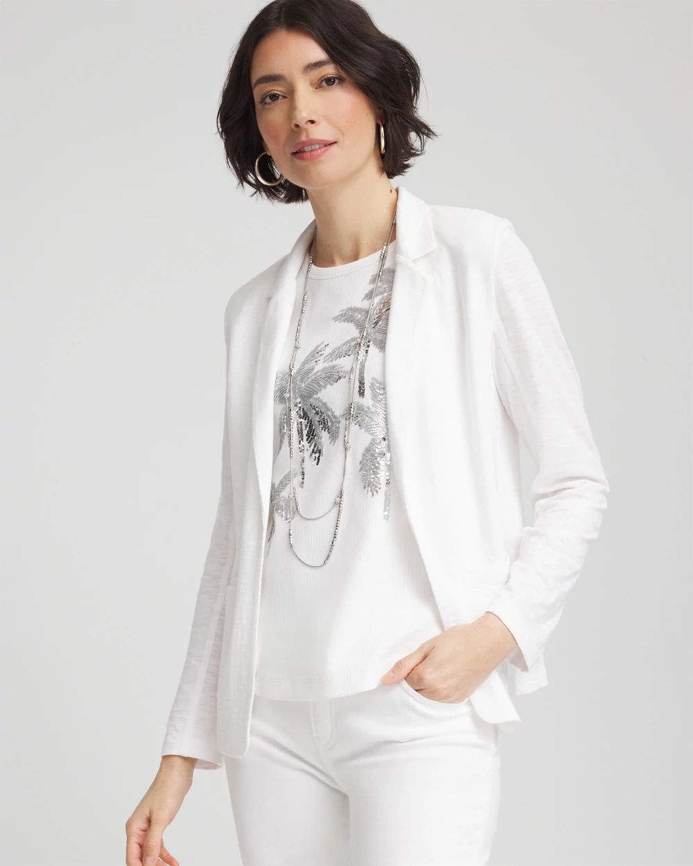Slub Knit Blazer