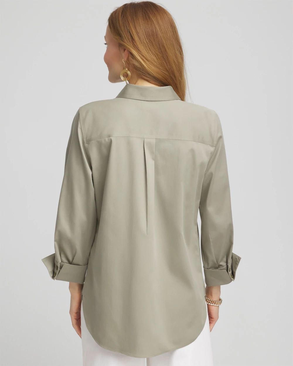 No Iron™ 3/4 Sleeve Stretch Shirt
