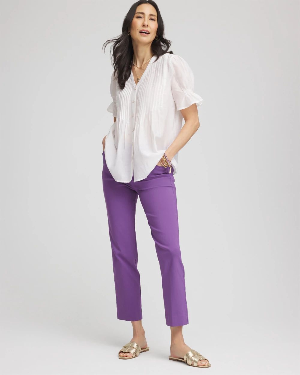 Brigitte™ Pull-On Slim Cropped Pants