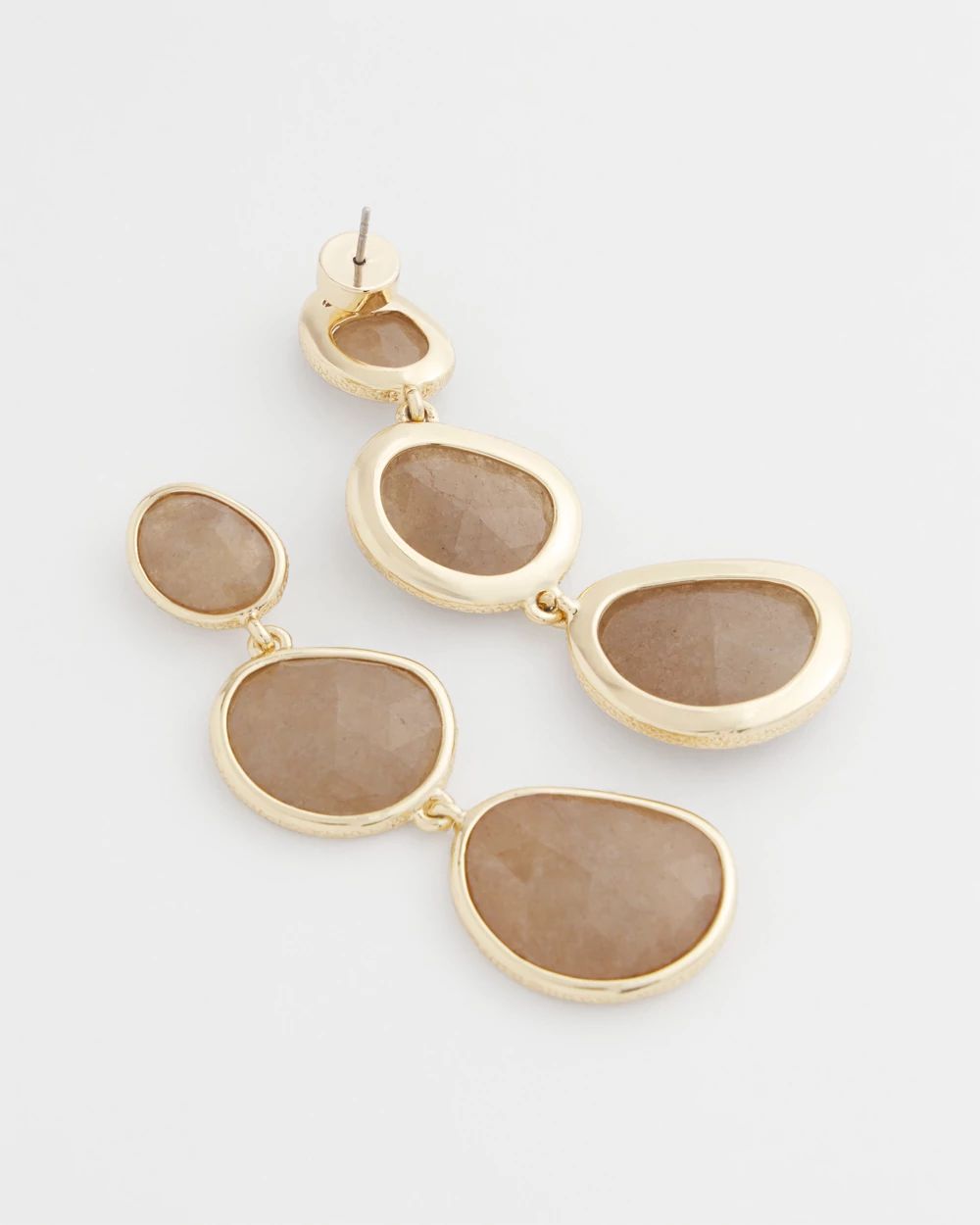 Neutral Stone Drop Earrings