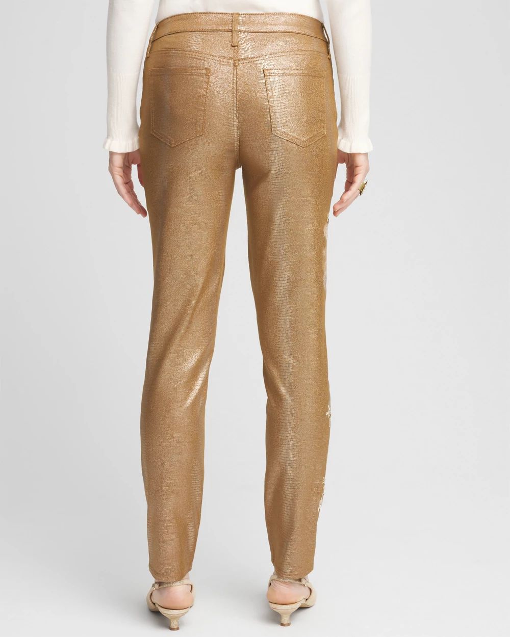 Girlfriend Coated Ankle Jeans