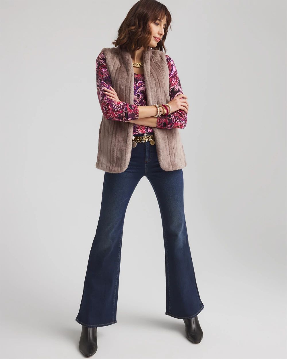 Paisley V-Neck Pullover Sweater
