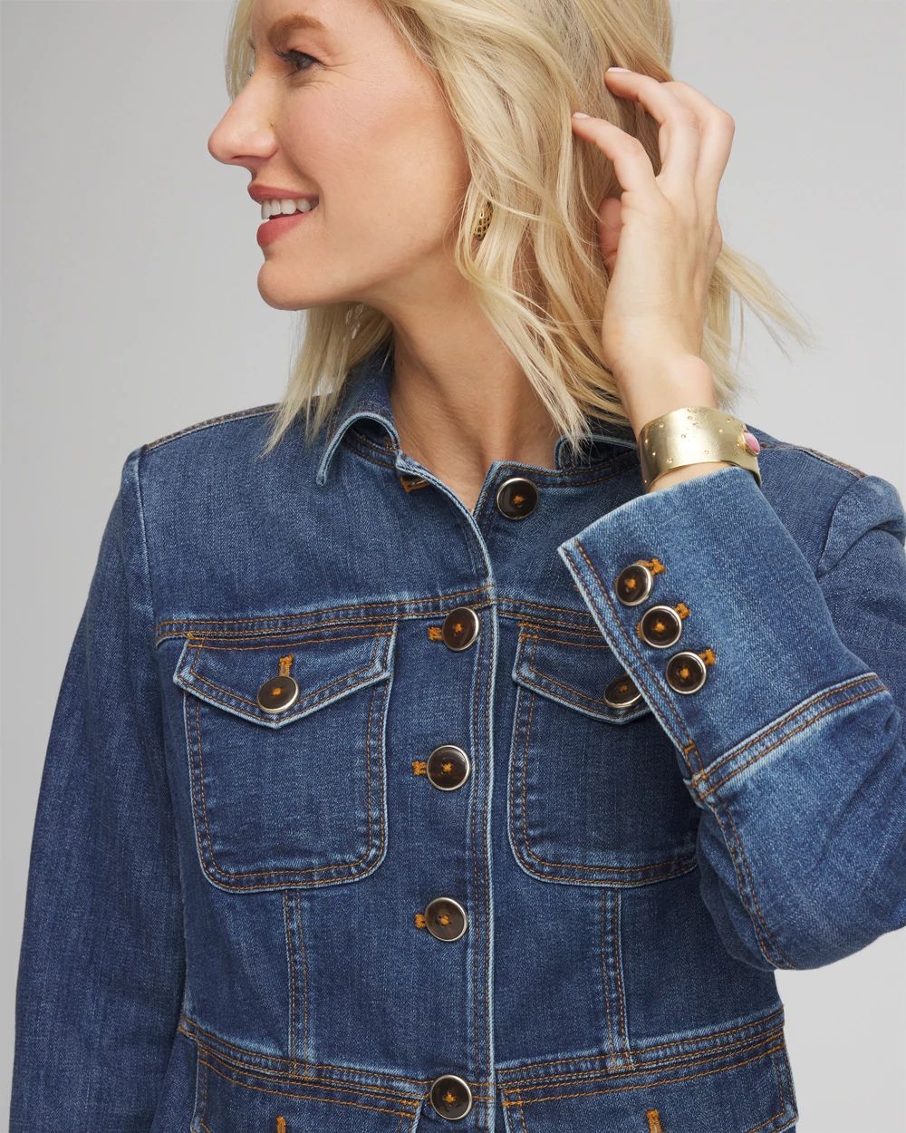 Peplum Jean Jacket