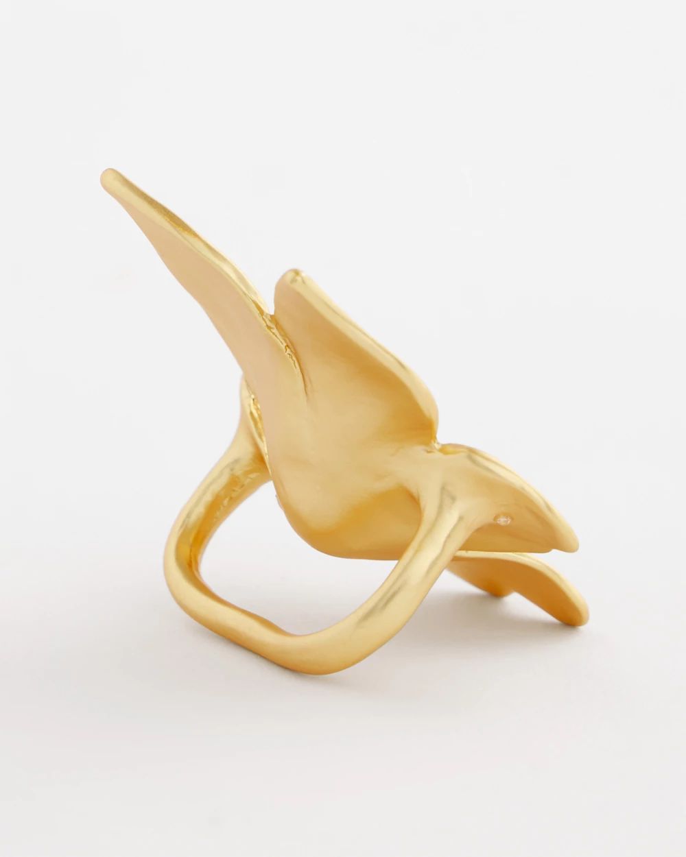 Golden Flower Scarf Ring