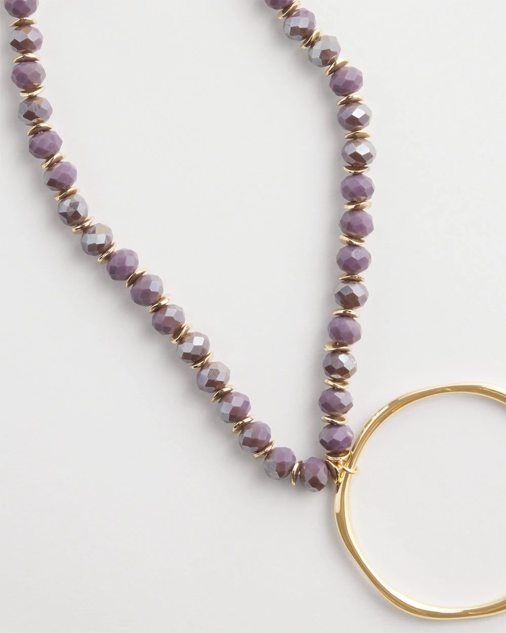 Violet Circle Pendant Necklace