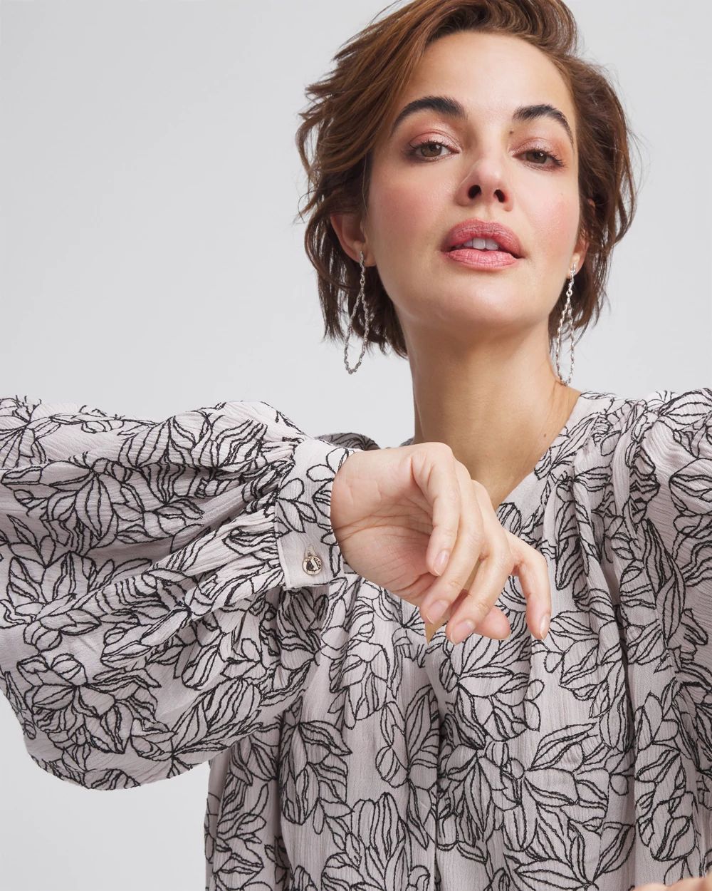 Crepe Embroidered Blouse