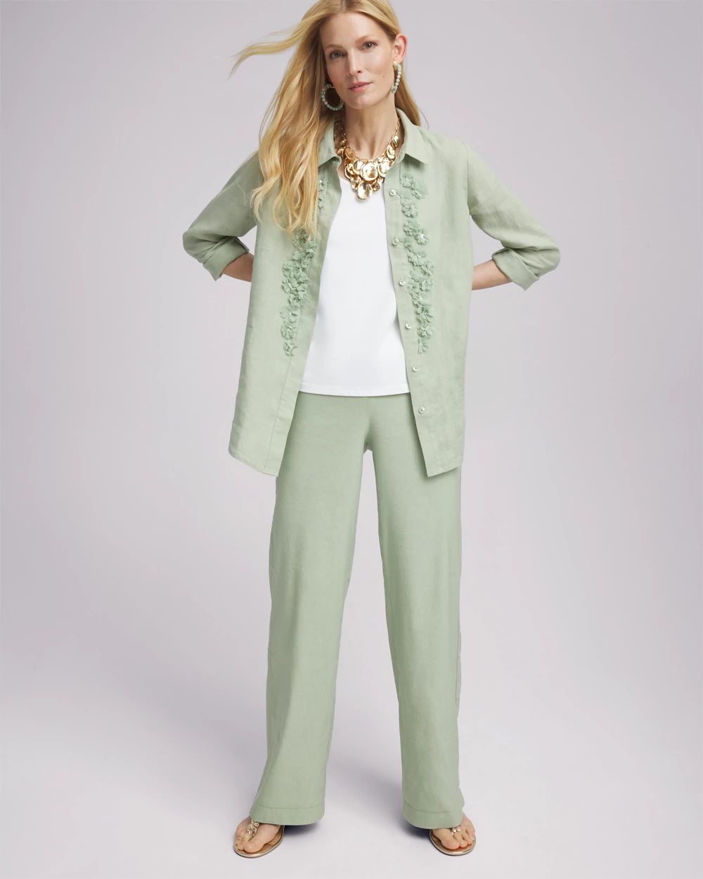 Linen Stretch Relaxed Pants