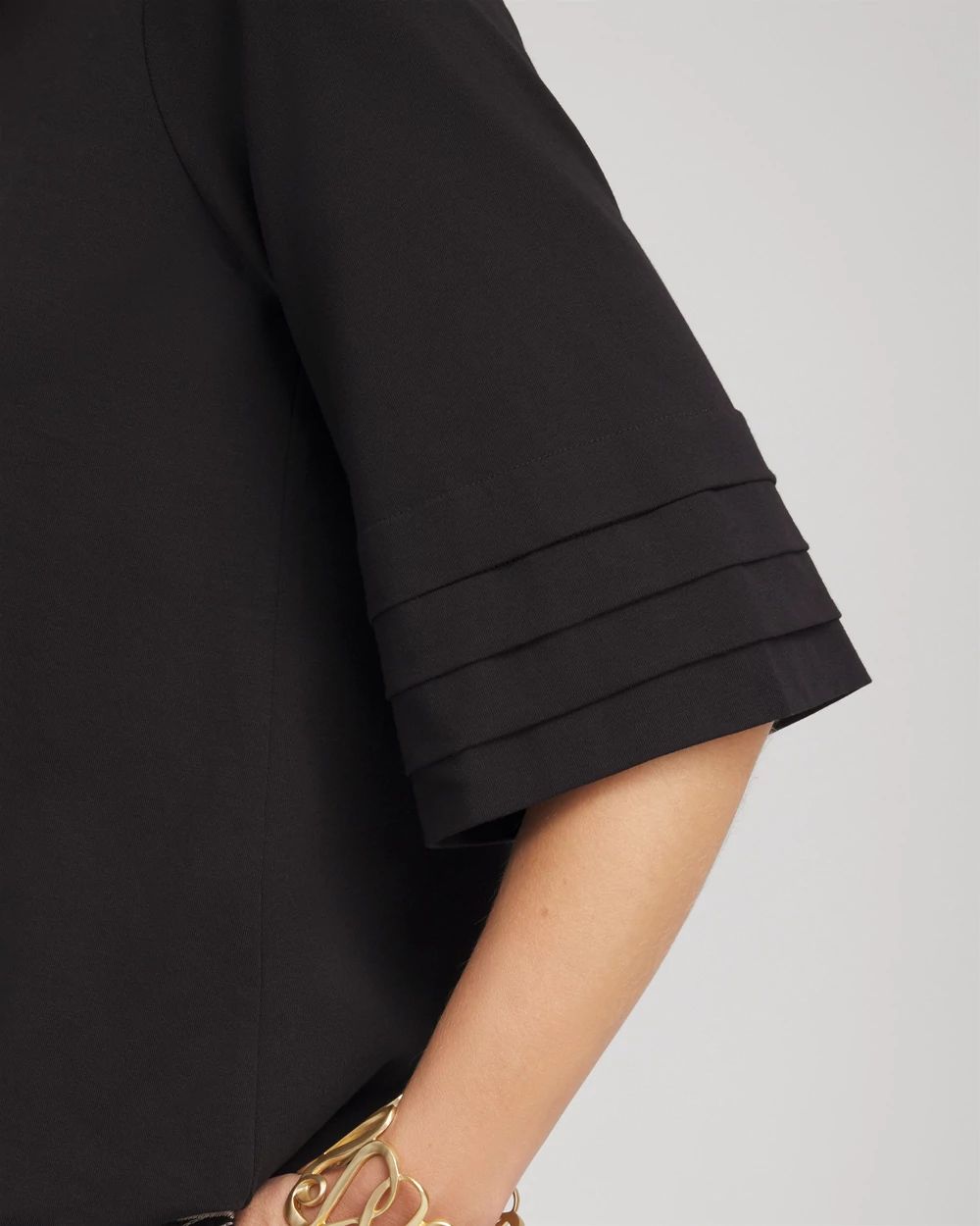 Boatneck Bubble-Hem Top
