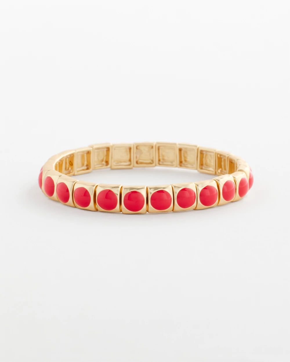Bold Orange Goldtone Slip-On Bracelet